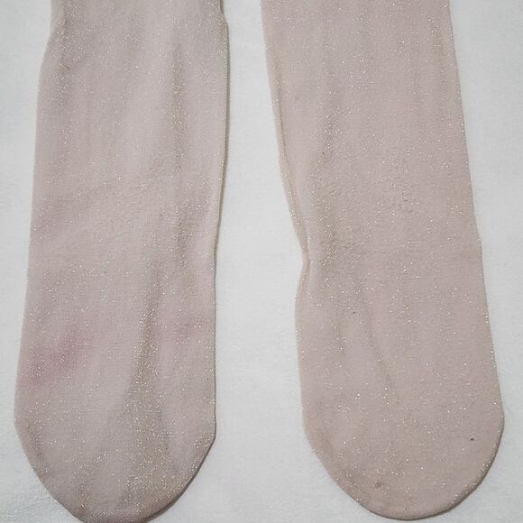 Girls Children's Place Light Pink Metallic Glitter Tights Size 4-5 - Picture 2 of 11